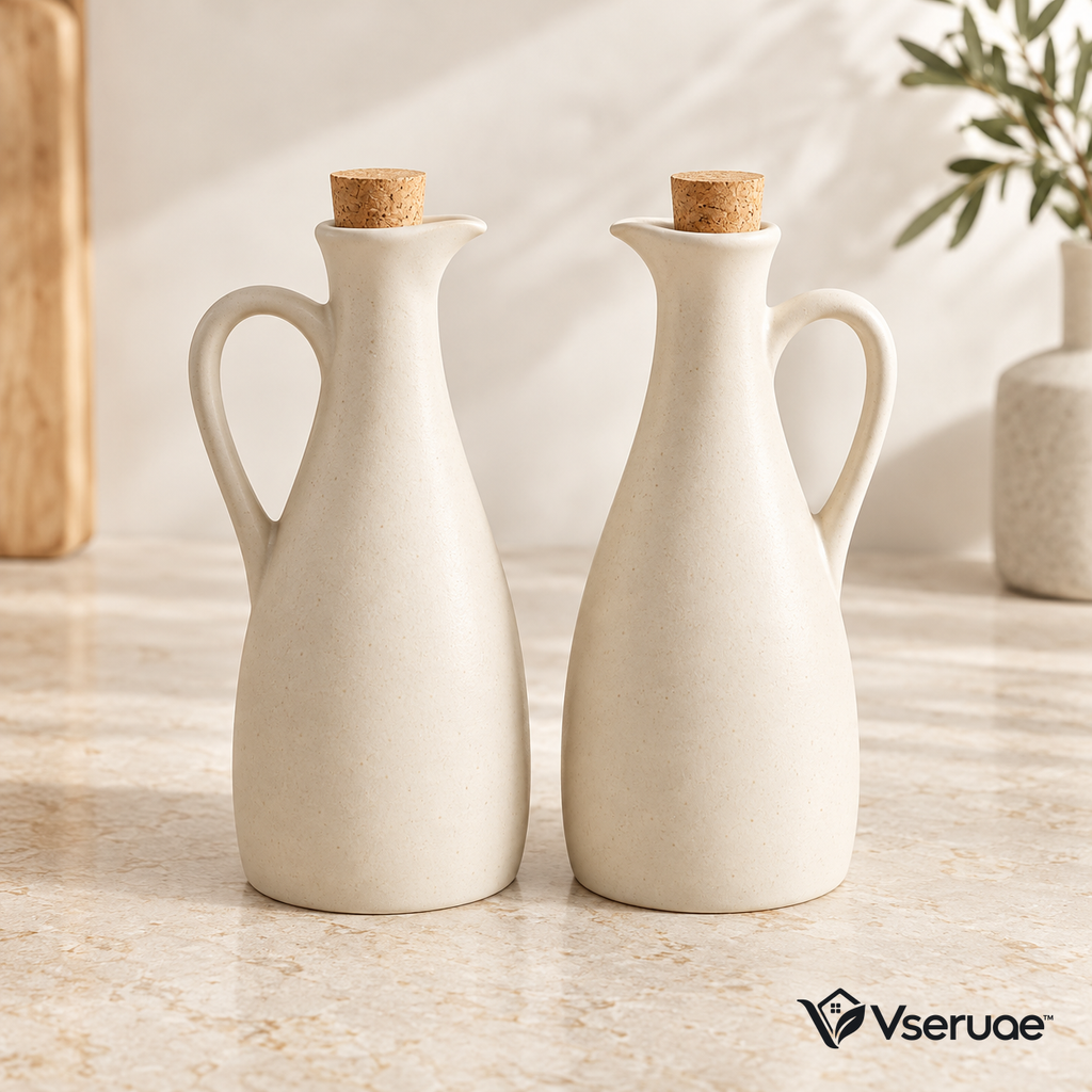 Vseruae™ Ceramic Oil & Vinegar Dispenser Duo — branded hero
