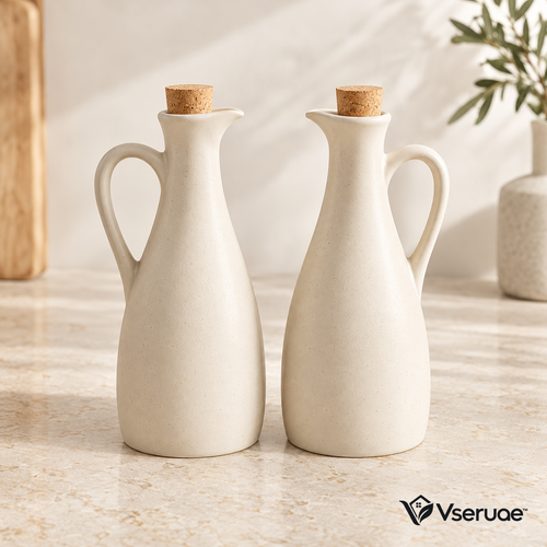 Vseruae™ Ceramic Oil & Vinegar Dispenser Duo — branded hero
