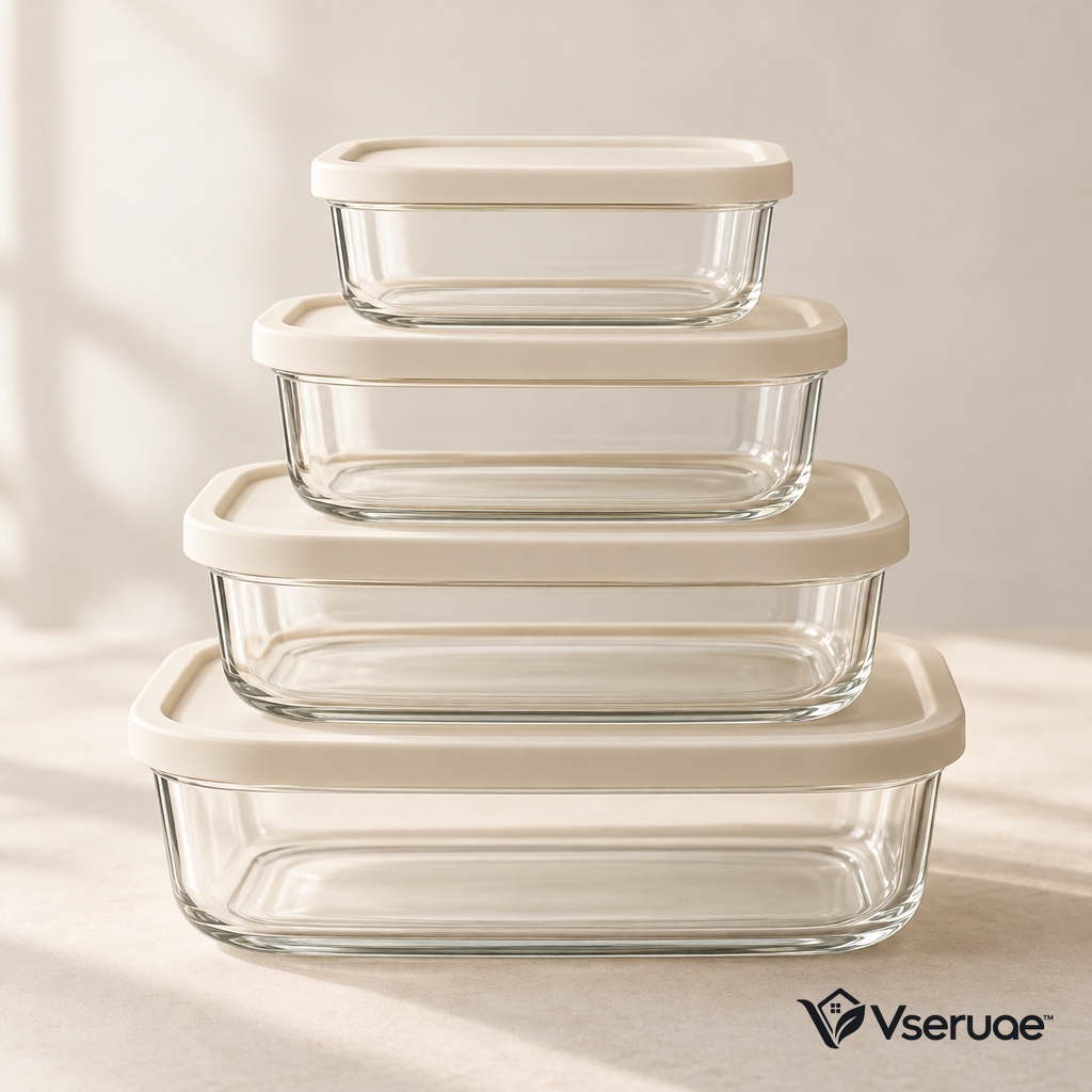 Vseruae™ Glass Food Storage Container Set — branded hero