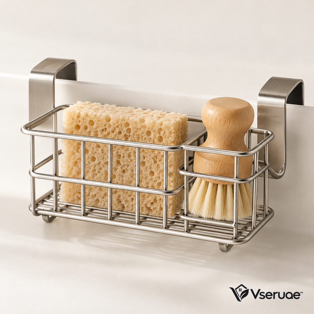 Vseruae™ Over-Sink Sponge Holder — branded hero
