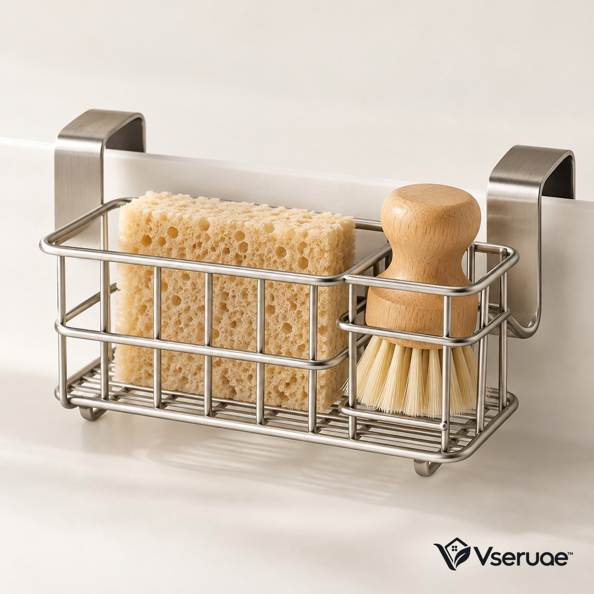 Vseruae™ Over-Sink Sponge Holder — branded hero