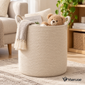 Vseruae™ Cotton Rope Laundry Hamper — additional view