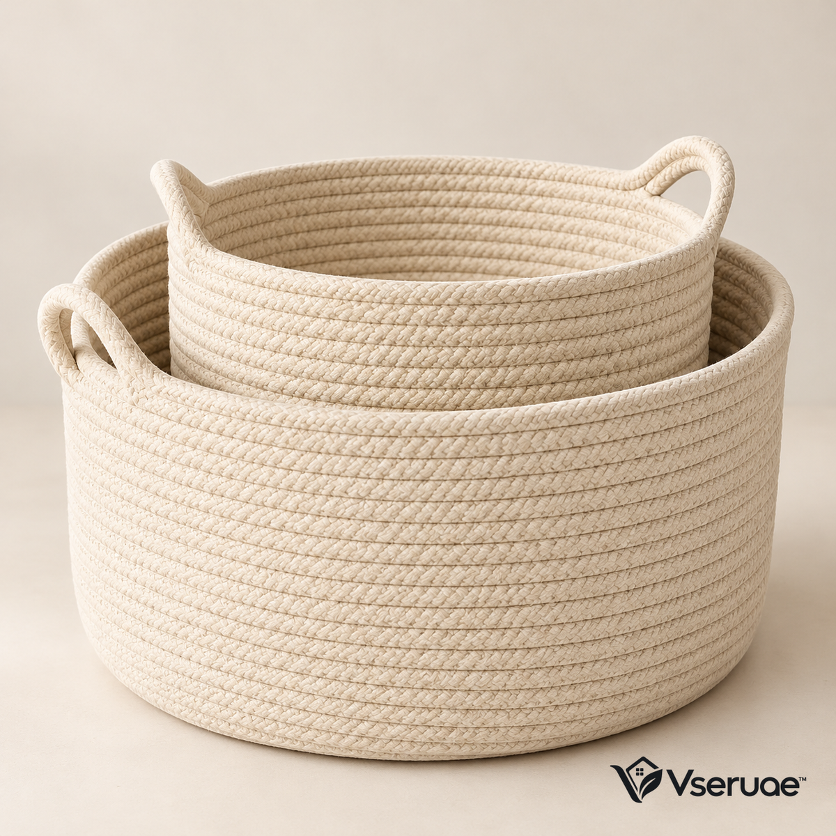 Vseruae™ Woven Storage Basket Set — branded hero