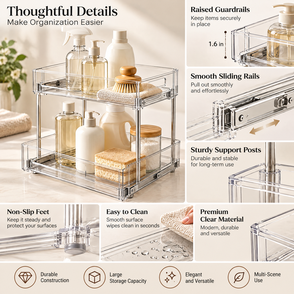 Vseruae™ Two-Tier Under-Sink Organizer — additional view