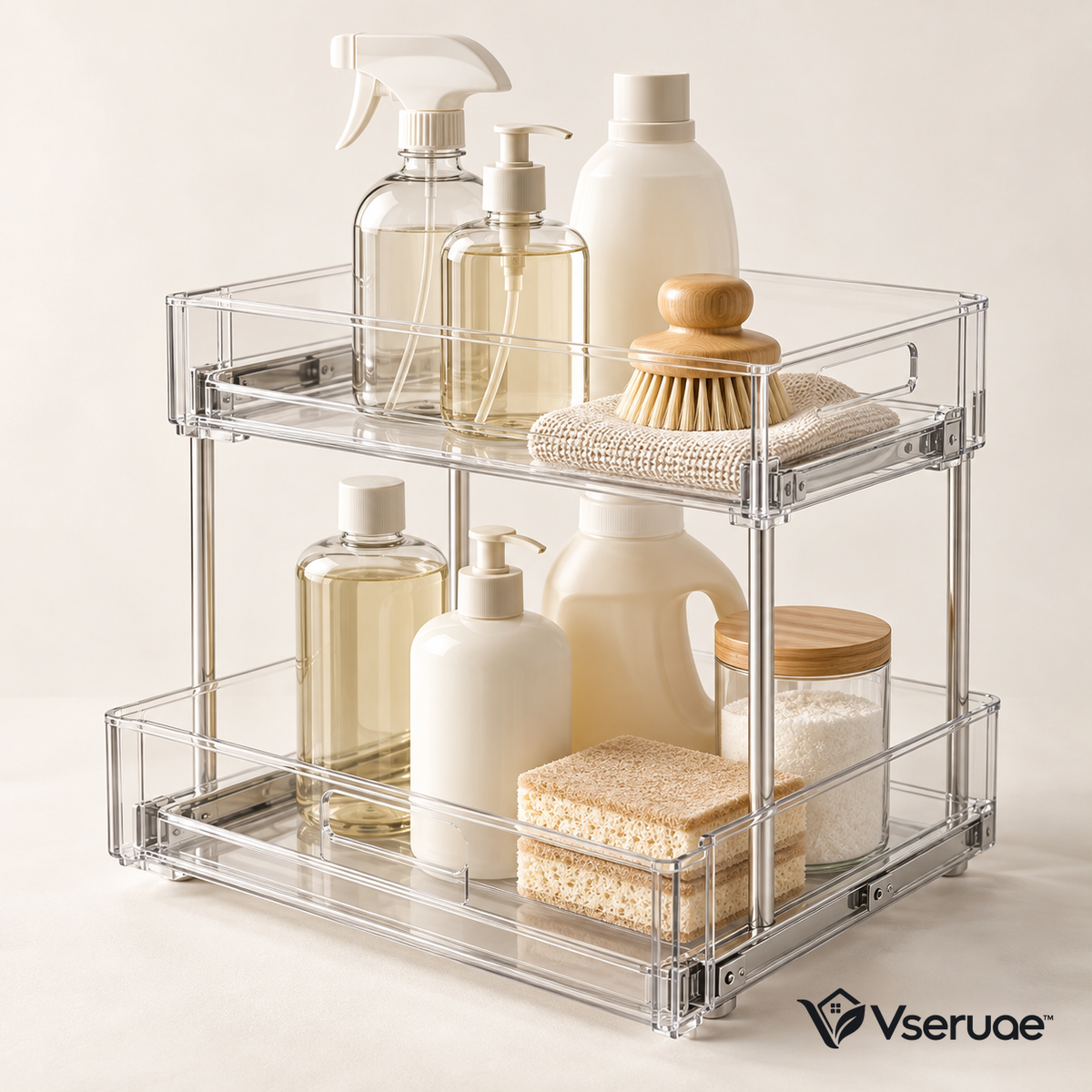 Vseruae™ Two-Tier Under-Sink Organizer — branded hero