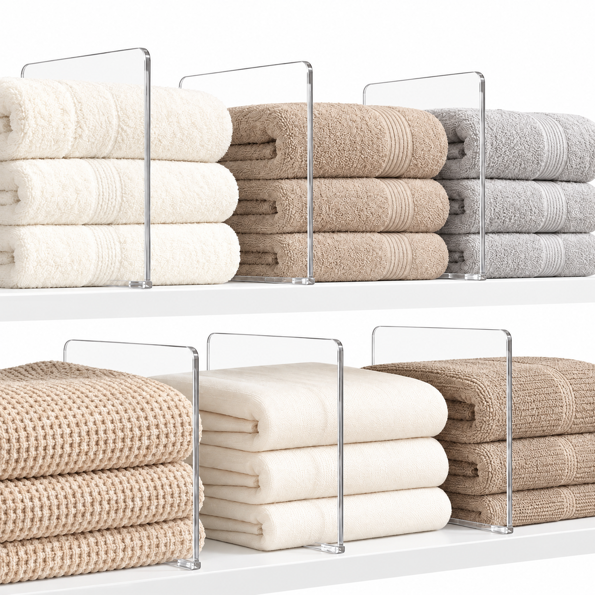 Vseruae™ Clear Acrylic Shelf Divider Set — additional view